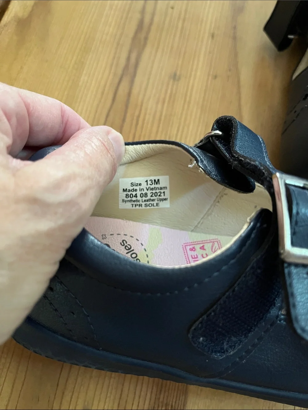 LIVIE & LUCA Toddler 13 Blue Leather Mary Jane Shoes Velcro
